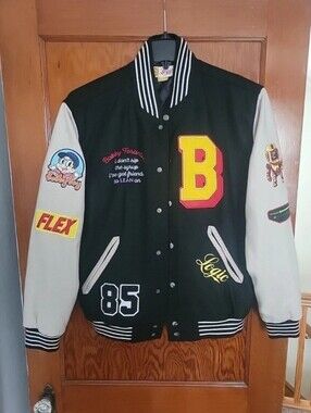 Logic Bobby Tarantino Black and White Varsity Bomber Jacket Size Med. Never Worn